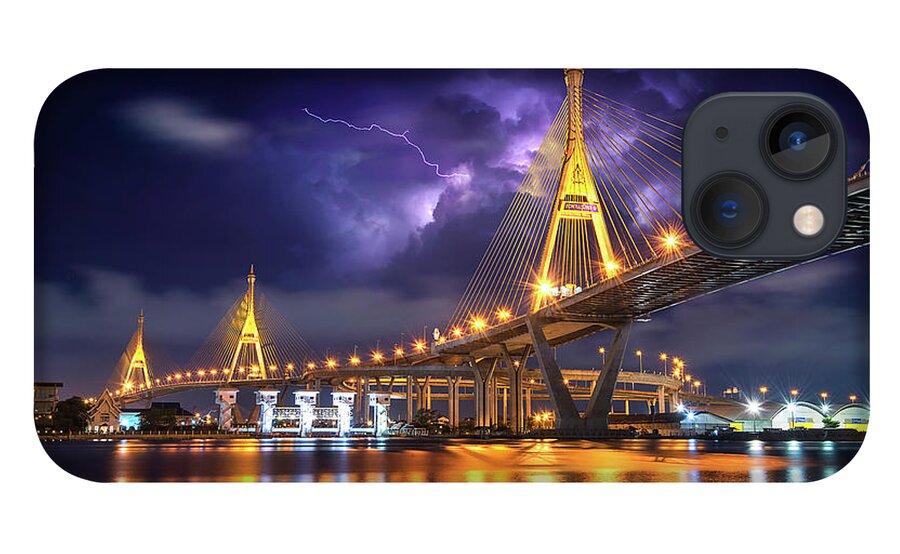 Thunderstorm iPhone 13 Case featuring the photograph Brige by Anuchit Kamsongmueang