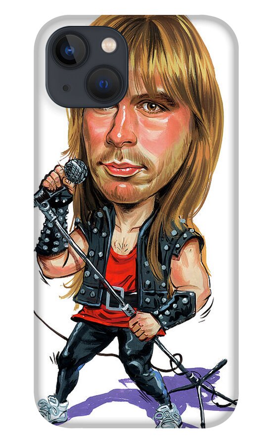 Bruce Dickinson iPhone 13 Case featuring the painting Bruce Dickinson by Art 