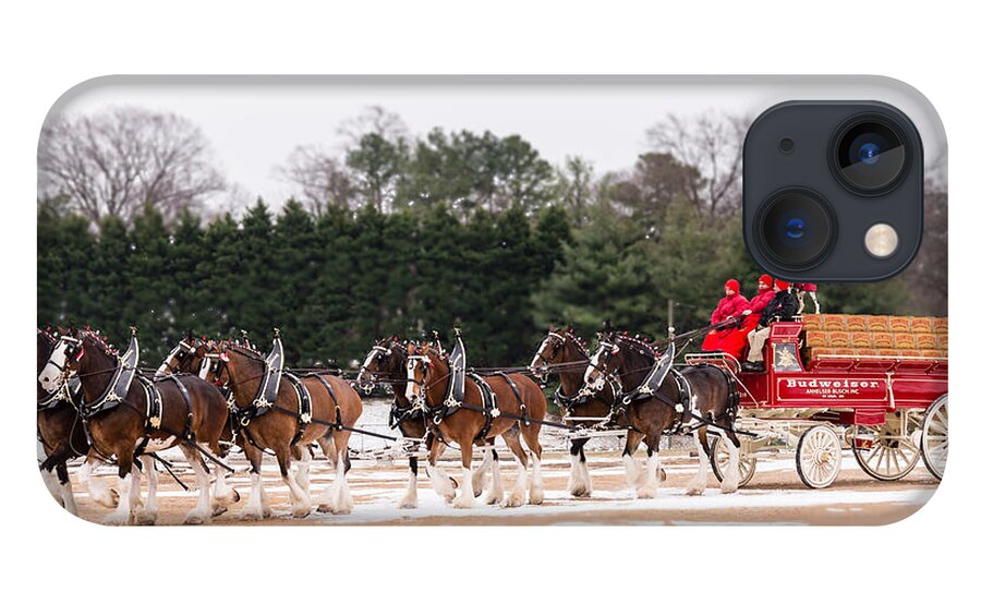 Beer iPhone 13 Case featuring the photograph Budweiser Clydesdales by Stacy Abbott