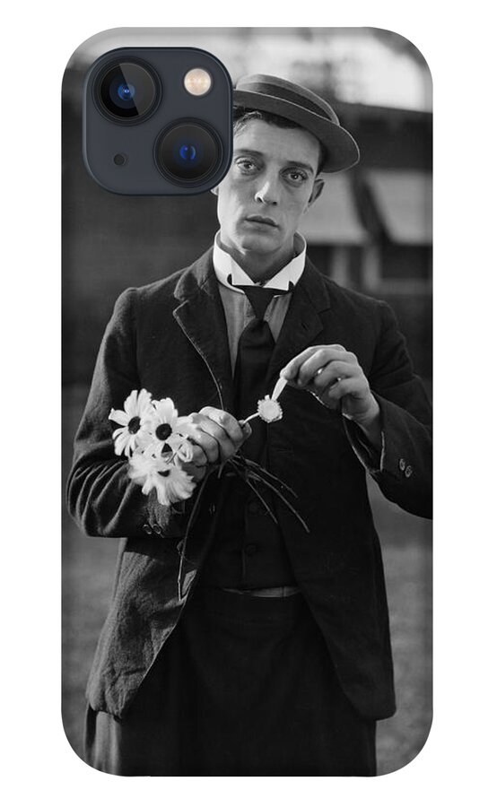 Movie Poster iPhone 13 Case featuring the photograph Buster Keaton Portrait by Georgia Fowler
