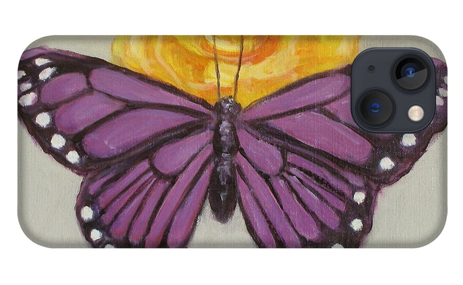 Realism iPhone 13 Case featuring the painting Butterfly #1 by Donelli DiMaria