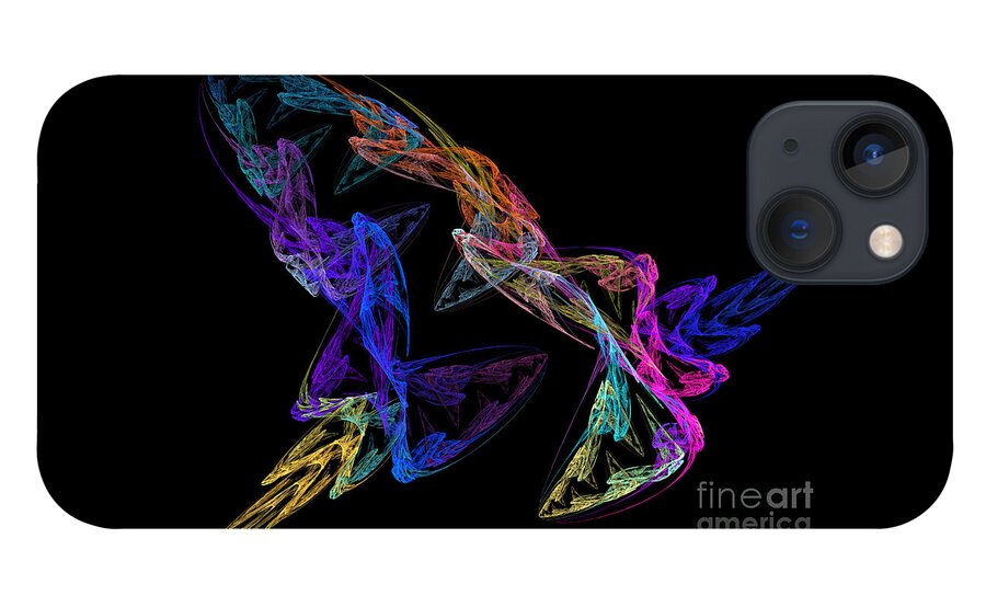 Digital iPhone 13 Case featuring the digital art Butterfly Dance by Yvonne Johnstone