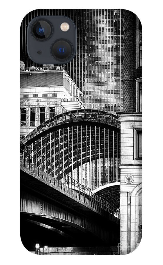 London iPhone 13 Case featuring the photograph Canary Wharf Noir3 by Jack Torcello
