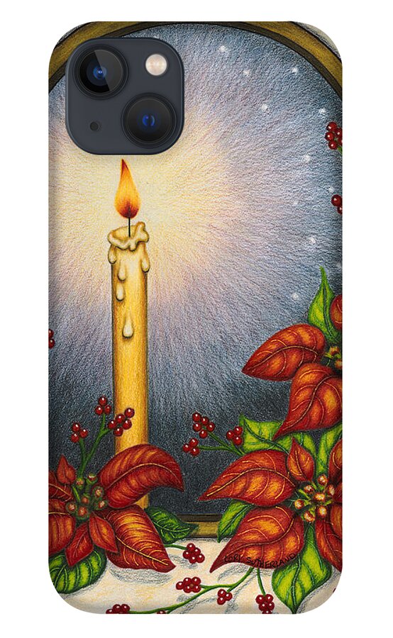 Colored Pencil iPhone 13 Case featuring the painting Candlelight by Lori Sutherland