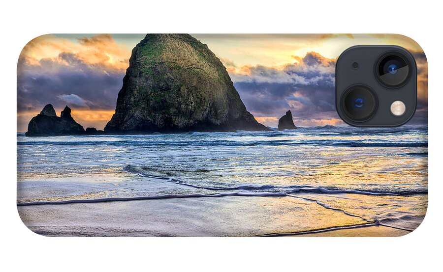 Oregon iPhone 13 Case featuring the photograph Cannon Beach by Niels Nielsen