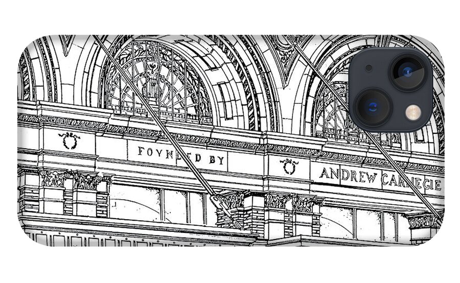 Carnegie Hall iPhone 13 Case featuring the drawing Carnegie Hall by Ira Shander