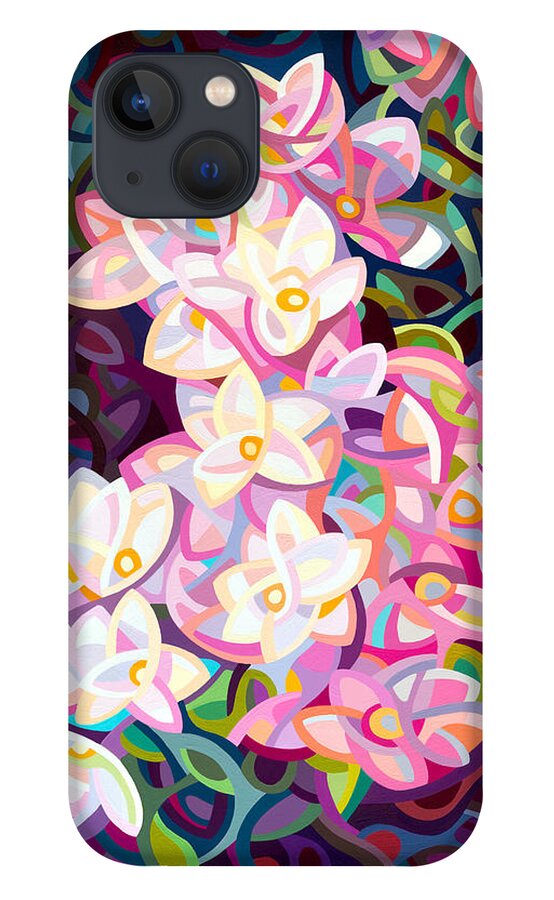Vertical iPhone 13 Case featuring the painting Cascade by Mandy Budan
