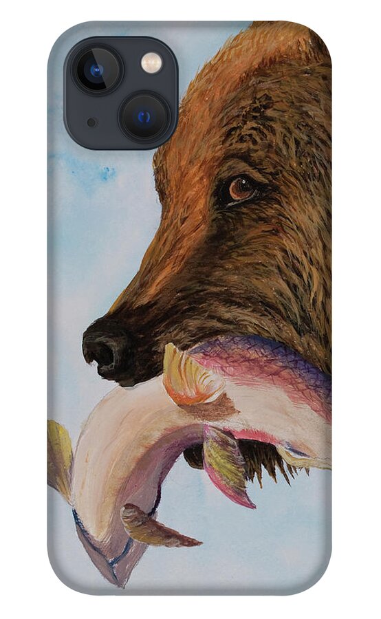 Animal iPhone 13 Case featuring the painting Catch Of The Day by Darice Machel McGuire