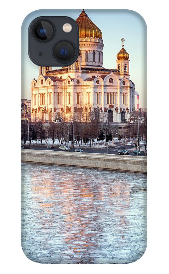 Snow iPhone 13 Case featuring the photograph Cathedral Of Christ The Savior, Moscow by Mordolff