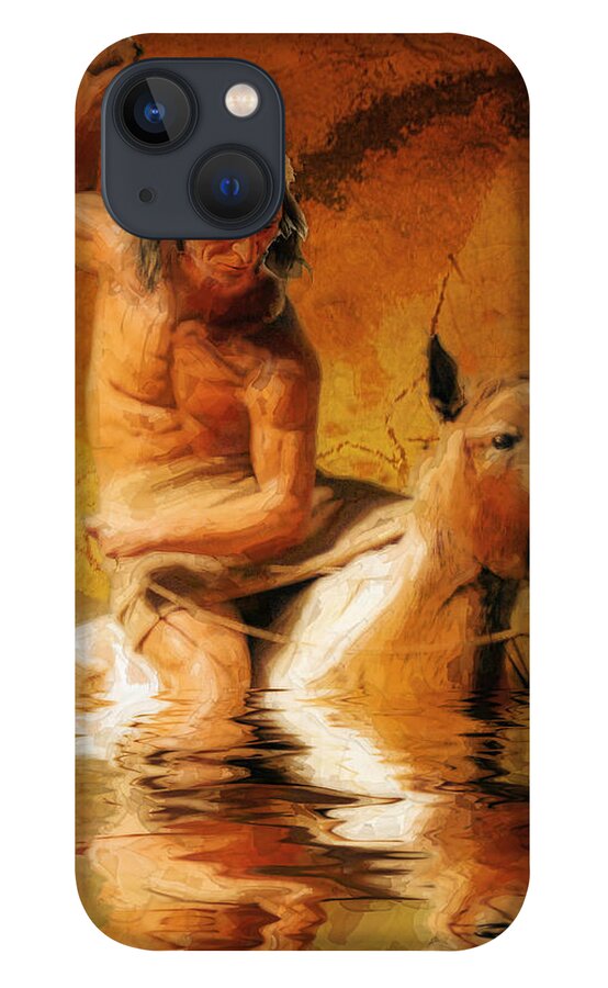 Native American iPhone 13 Case featuring the photograph Cave Rider by Robert Michaels