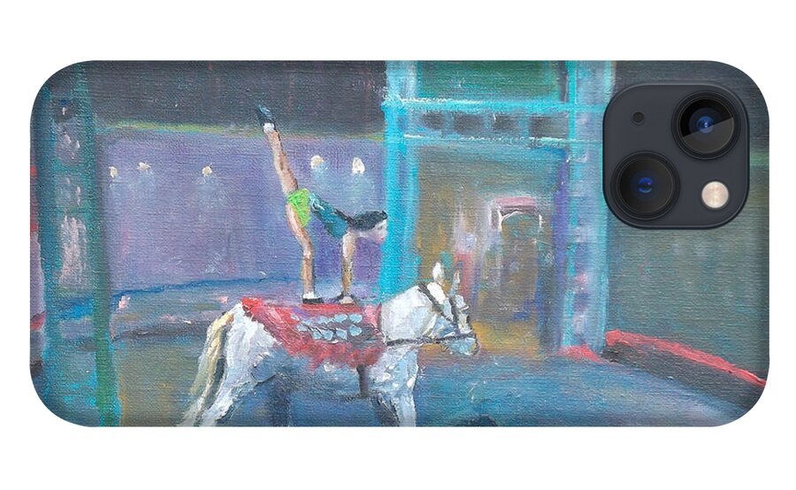 Circus iPhone 13 Case featuring the painting Cheval de Cirque by Susan Esbensen