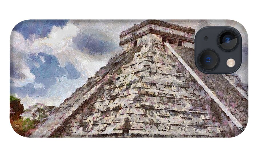 Yucatan iPhone 13 Case featuring the painting Chichen Itza by Jeffrey Kolker