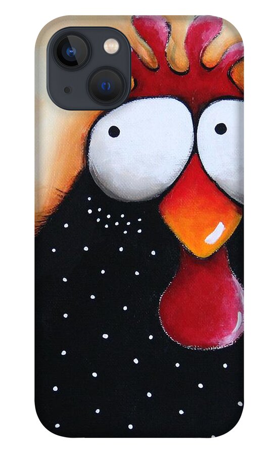 Chicken iPhone 13 Case featuring the painting Chicken Soup by Lucia Stewart