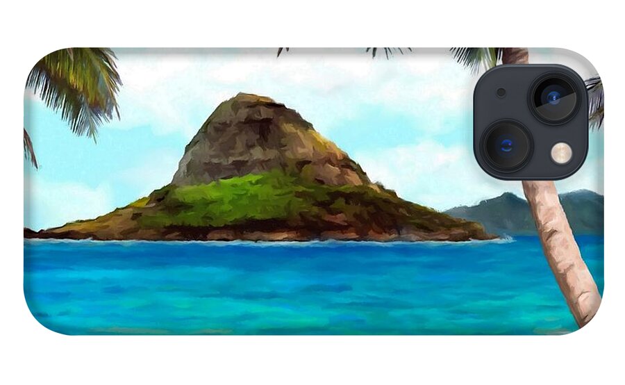 Chinaman's Hat iPhone 13 Case featuring the painting Chinaman's Hat Hawaii by Stephen Jorgensen