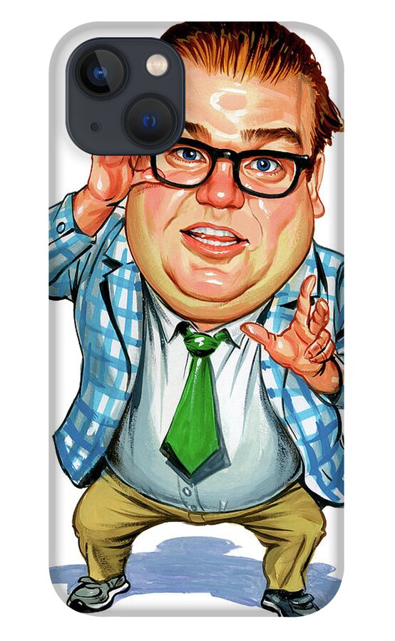 Chris Farley iPhone 13 Case featuring the painting Chris Farley as Matt Foley by Art 