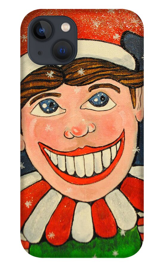 Asbury Park Paintings iPhone 13 Case featuring the painting Christmas Tillie by Patricia Arroyo