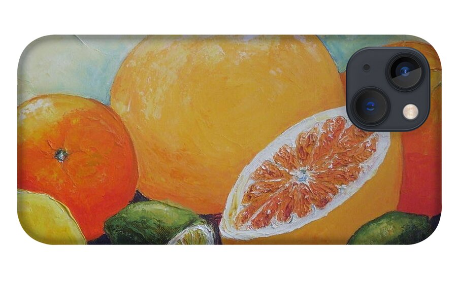 Citrus iPhone 13 Case featuring the painting Citrus Splash by Paris Wyatt Llanso