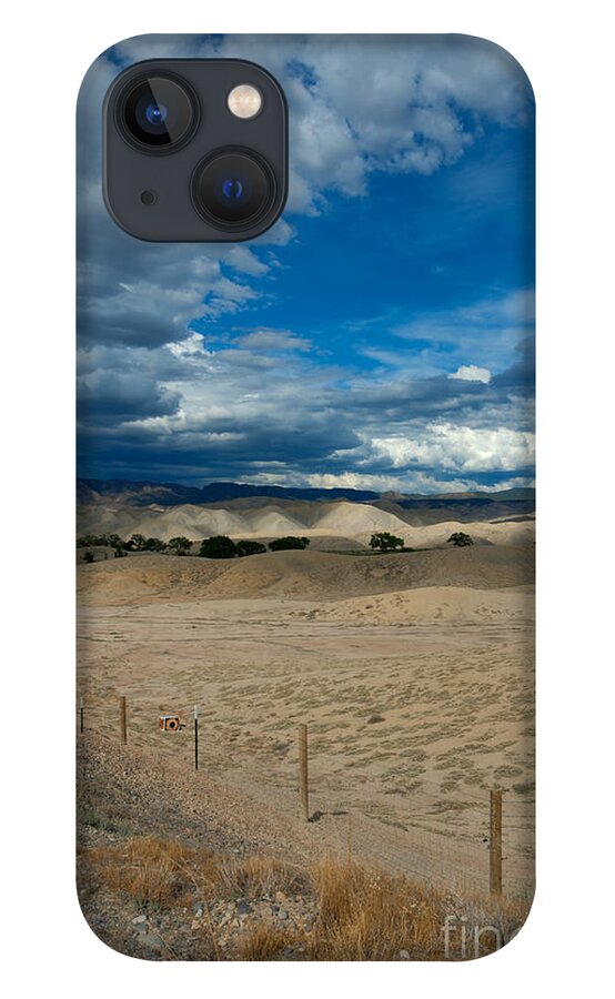Clouds iPhone 13 Case featuring the photograph Clouds over the Adobes by Angela Moyer
