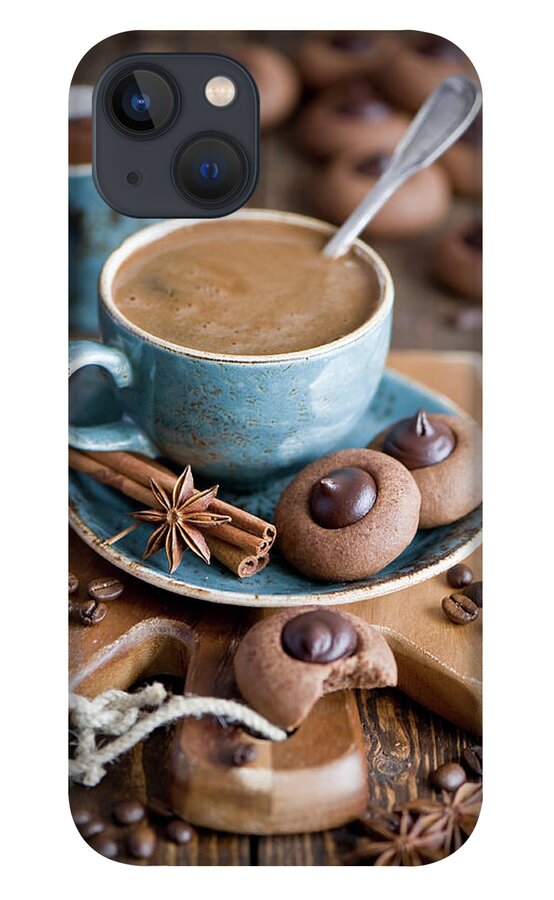 Temptation iPhone 13 Case featuring the photograph Coffee And Cookies by Verdina Anna