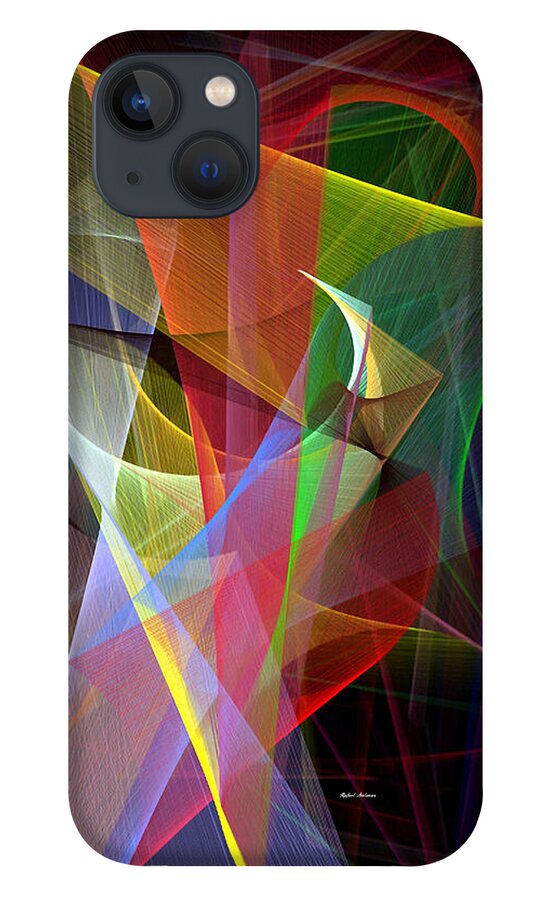 Abstract iPhone 13 Case featuring the digital art Color Symphony by Rafael Salazar