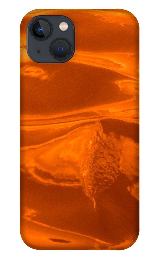 Multi Panel iPhone 13 Case featuring the photograph Colored Wave Orange Panel Four by Stephen Jorgensen