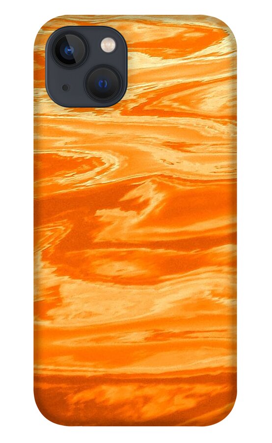 Multi Panel iPhone 13 Case featuring the photograph Colored Wave Orange Panel One by Stephen Jorgensen
