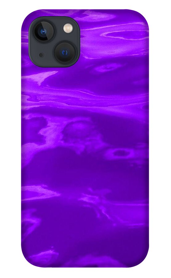 Multi Panel iPhone 13 Case featuring the photograph Colored Wave Purple Panel Three by Stephen Jorgensen