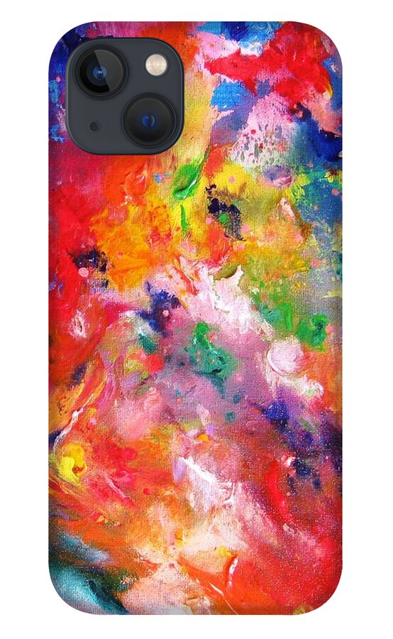 Healing Energy Spiritual Contemporary Art iPhone 13 Case featuring the painting Colors 17-2 by Helen Kagan