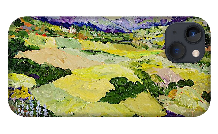 Landscape iPhone 13 Case featuring the painting Cool Grass by Allan P Friedlander