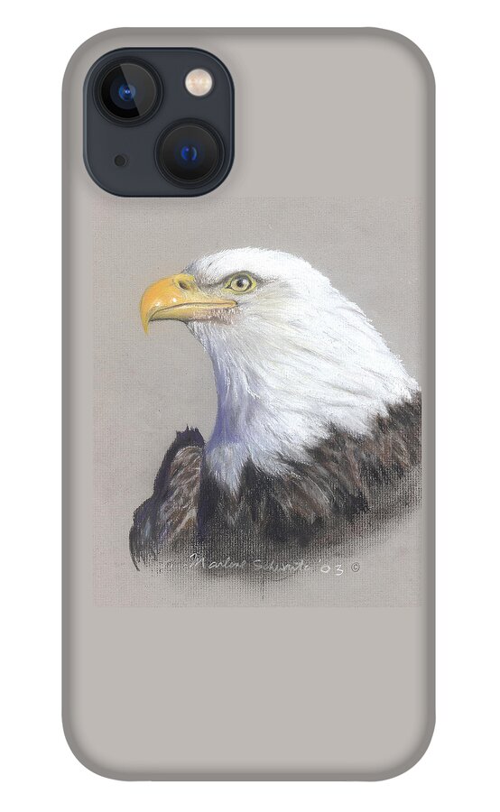 Eagle iPhone 13 Case featuring the painting Courage by Marlene Schwartz Massey