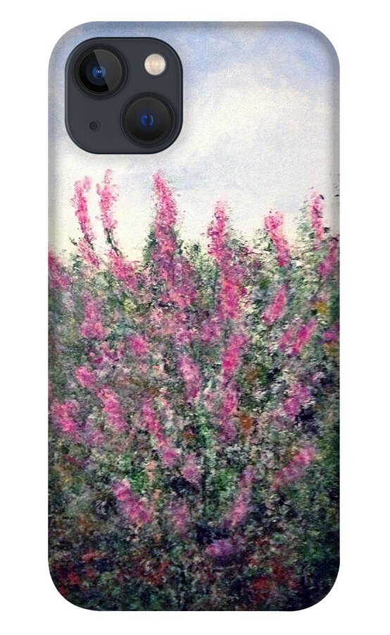 Flowers iPhone 13 Case featuring the painting Crape Myrtle by Mr Dill