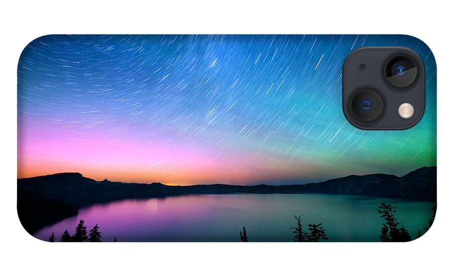 Aurora iPhone 13 Case featuring the photograph Crater Lake Aurora by Andrew Kumler