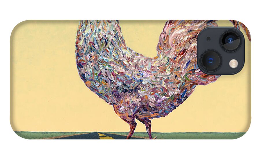 Chicken iPhone 13 Case featuring the painting Crossing Chicken by James W Johnson