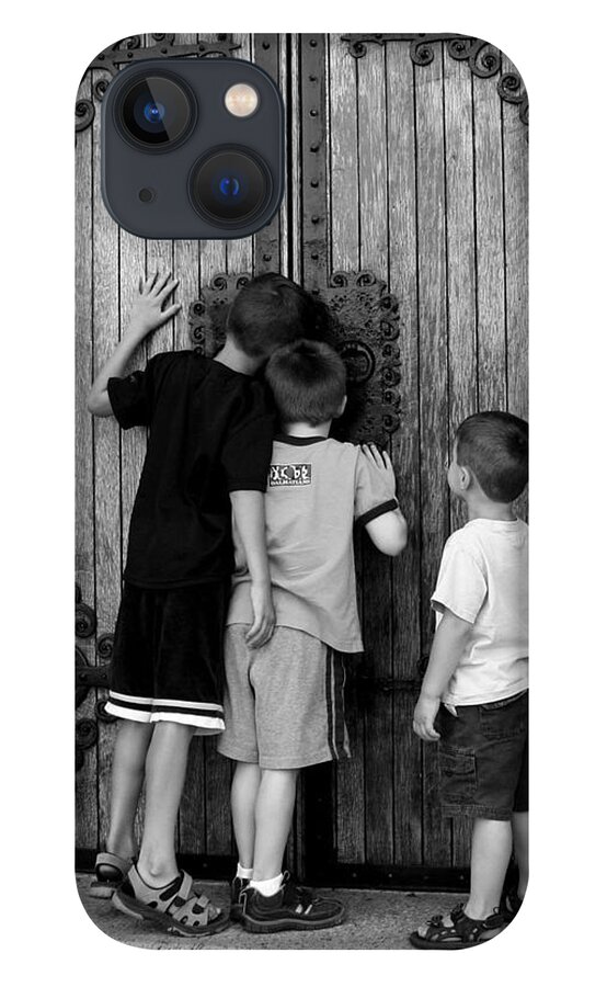 Brothers iPhone 13 Case featuring the photograph Curious Brothers by Kathryn McBride