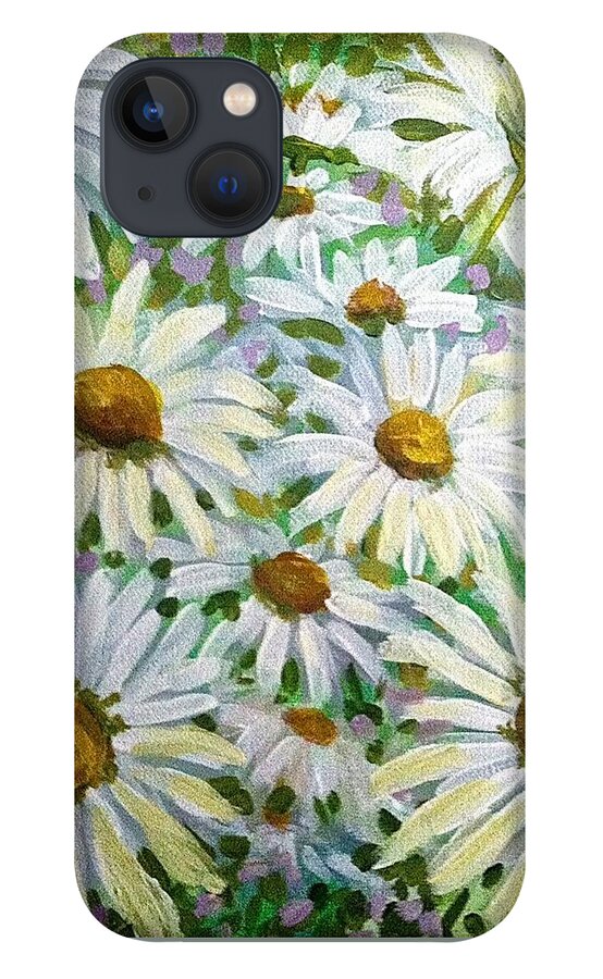 Daisy iPhone 13 Case featuring the painting Daisies by Jeanette Jarmon