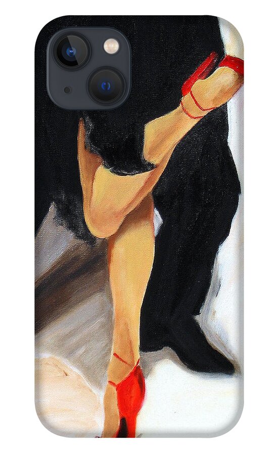 Tango iPhone 13 Case featuring the painting Dancing Legs II by Sheri Chakamian