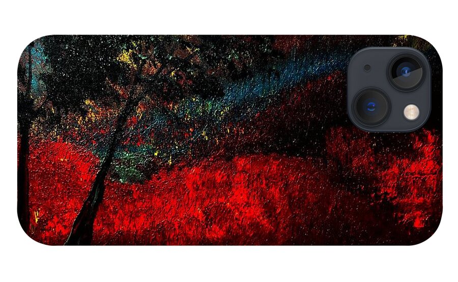 Woods And Hills iPhone 13 Case featuring the painting Dark Woods Too by James and Donna Daugherty