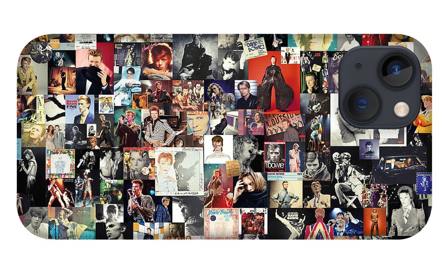 David Bowie iPhone 13 Case featuring the digital art David Bowie Collage by Zapista OU
