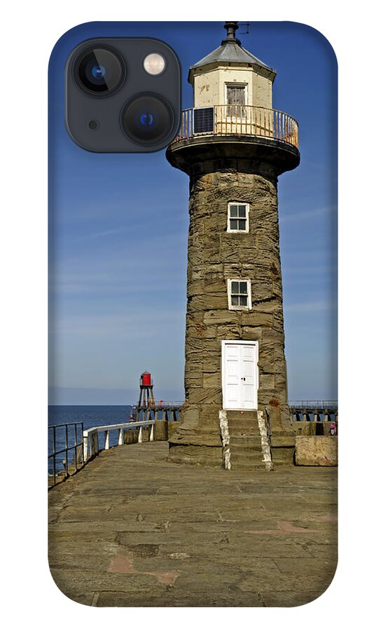 Britain iPhone 13 Case featuring the photograph Disused East Pier Lighthouse - Whitby by Rod Johnson