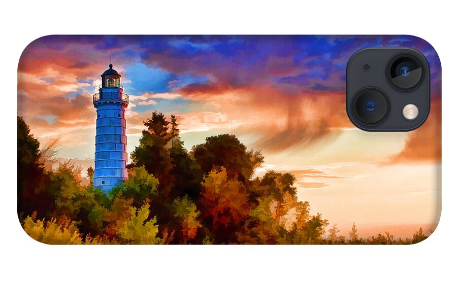 Cana Island iPhone 13 Case featuring the painting Door County Cana Island Wisp by Christopher Arndt