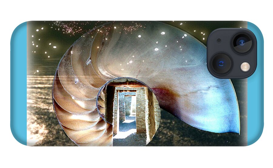 Nautilus iPhone 13 Case featuring the digital art Doors to the Multiverse by Lisa Yount