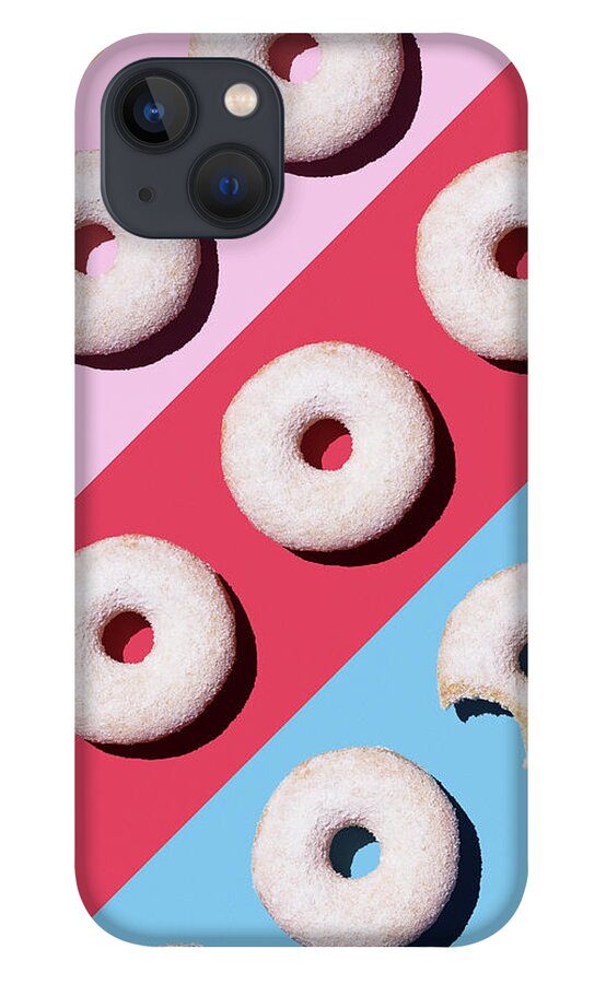 Shadow iPhone 13 Case featuring the digital art Doughnuts On Colourful Background by Westend61