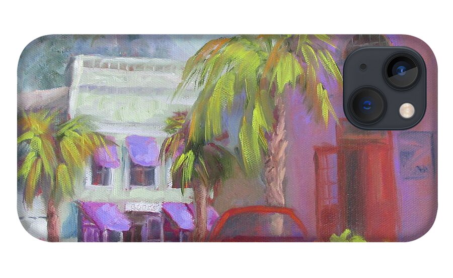 Apalachicola iPhone 13 Case featuring the painting Downtown Books Four PM by Susan Richardson
