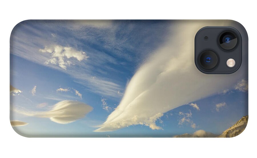 00345948 iPhone 13 Case featuring the photograph Dramatic Lenticular Clouds by Yva Momatiuk John Eastcott