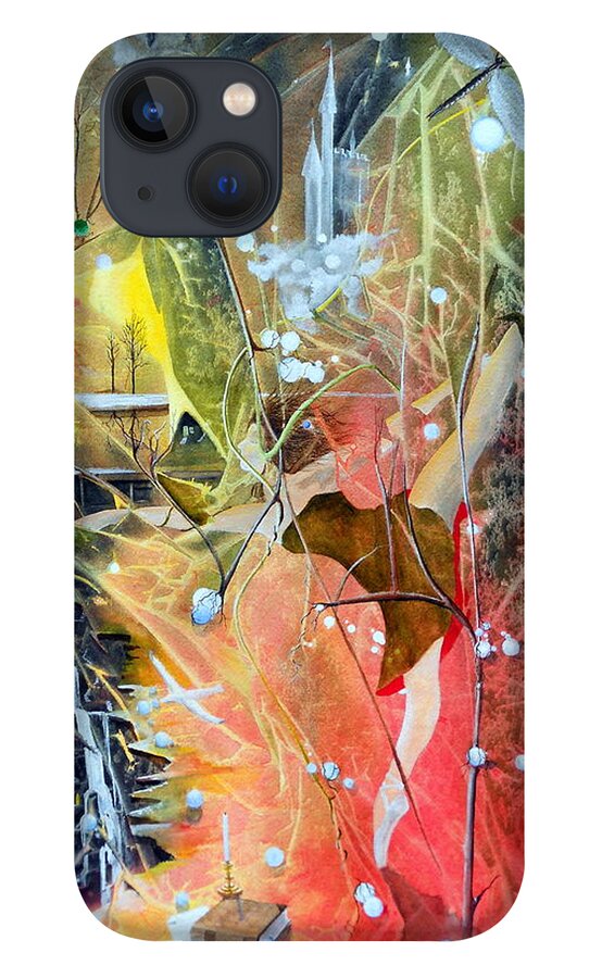 Dancer iPhone 13 Case featuring the painting Dreamscape of Aaralyn by Jackie Mueller-Jones