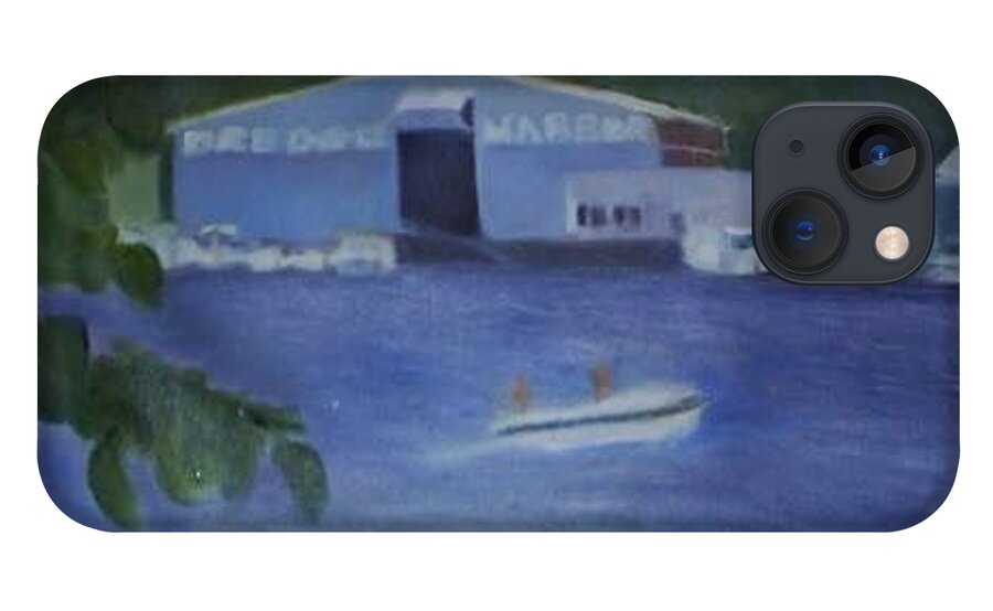 Marina iPhone 13 Case featuring the painting Dredge Harbor by Sheila Mashaw