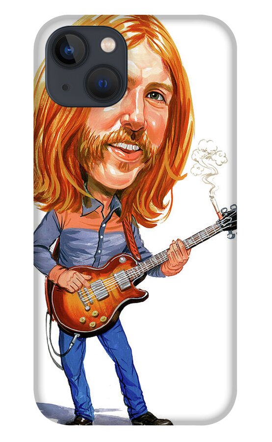Duane Allman iPhone 13 Case featuring the painting Duane Allman by Art 