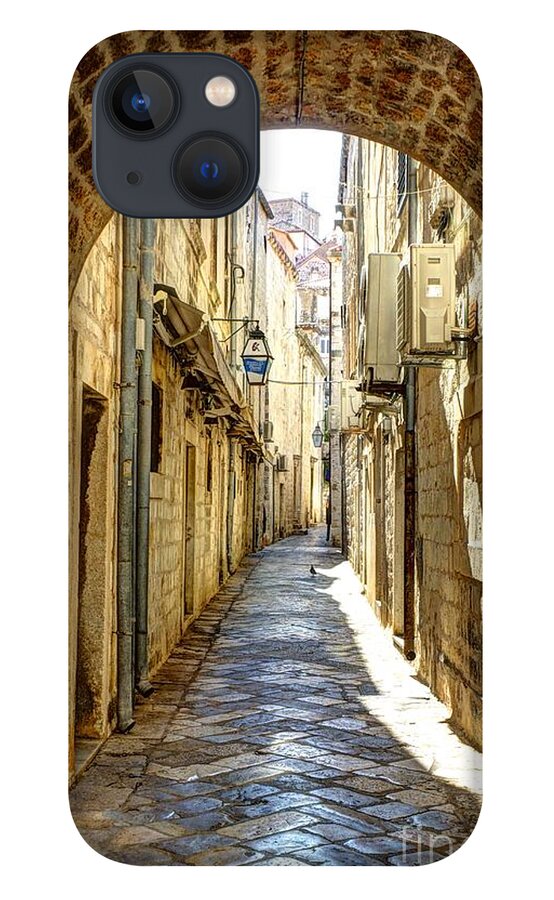 Color iPhone 13 Case featuring the photograph Old City Walkway - Dubrovnik, Croatia by Crystal Nederman