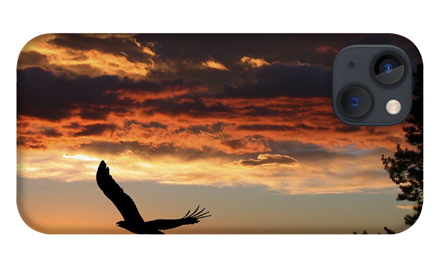 Bald Eagle iPhone 13 Case featuring the photograph Eagle at Sunset by Shane Bechler