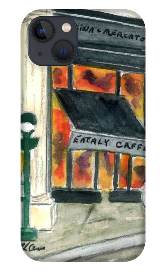 Eataly iPhone 13 Case featuring the painting Eataly by AFineLyne